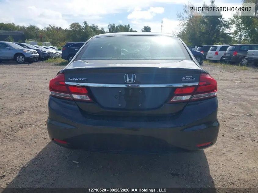 2013 HONDA CIVIC VIN 2HGFB2F58DH044902 — фото 16