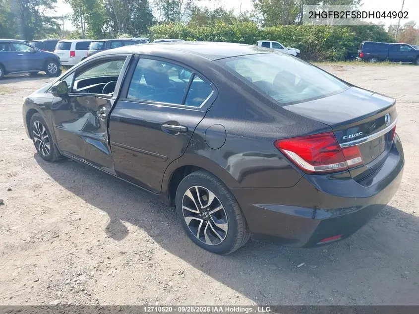 2013 HONDA CIVIC VIN 2HGFB2F58DH044902 — фото 3