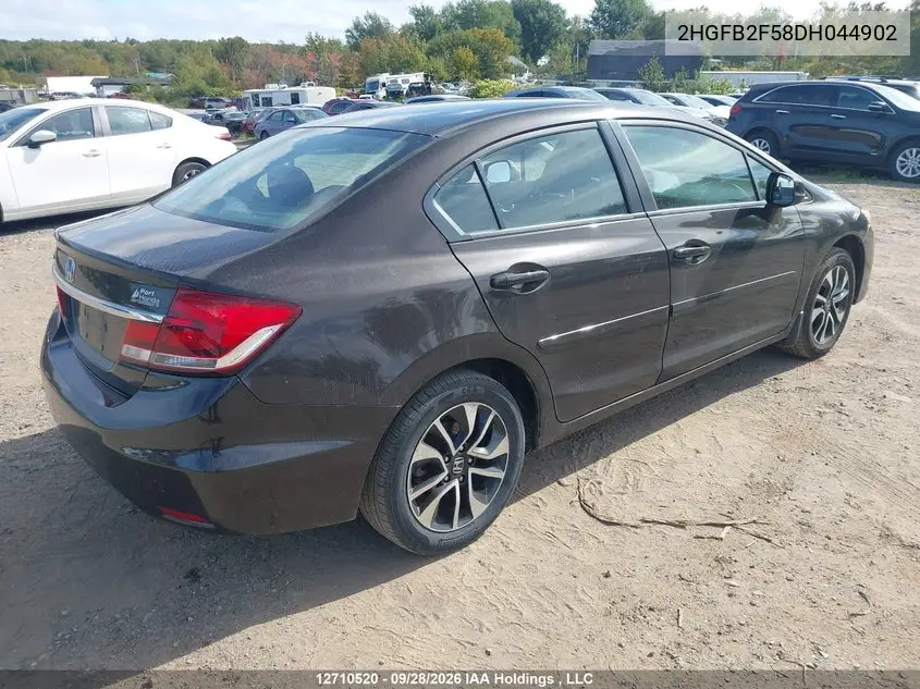 2013 HONDA CIVIC VIN 2HGFB2F58DH044902 — фото 4