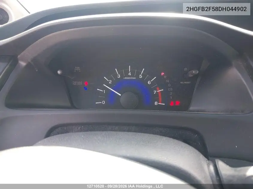 2013 HONDA CIVIC VIN 2HGFB2F58DH044902 — фото 7