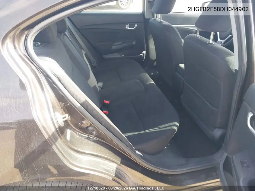 2013 HONDA CIVIC VIN 2HGFB2F58DH044902 — фото 8