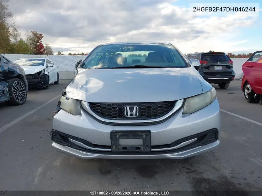 2013 HONDA CIVIC VIN 2HGFB2F47DH046244 — фото 11