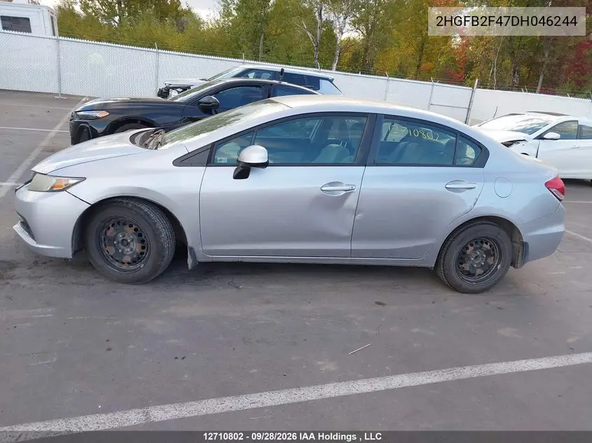 2013 HONDA CIVIC VIN 2HGFB2F47DH046244 — фото 13