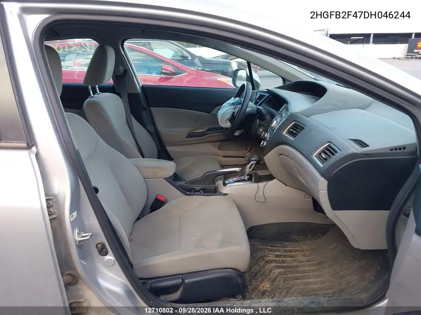 2013 HONDA CIVIC VIN 2HGFB2F47DH046244 — фото 5