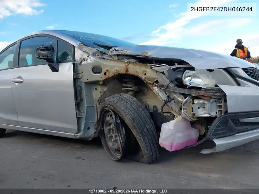 2013 HONDA CIVIC VIN 2HGFB2F47DH046244 — фото 6