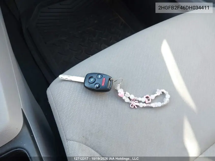 2013 HONDA CIVIC VIN 2HGFB2F46DH034411 — фото 11