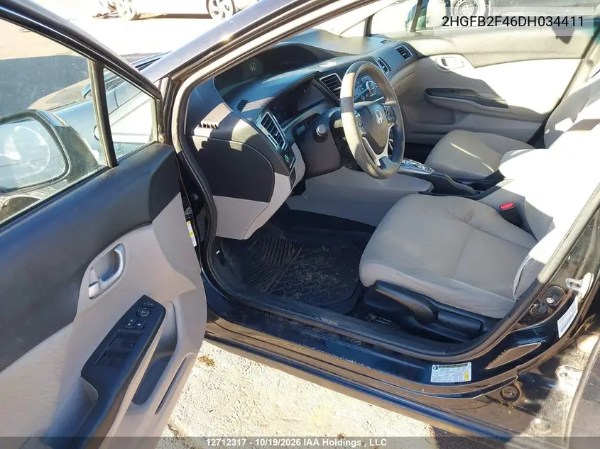 2013 HONDA CIVIC VIN 2HGFB2F46DH034411 — фото 19