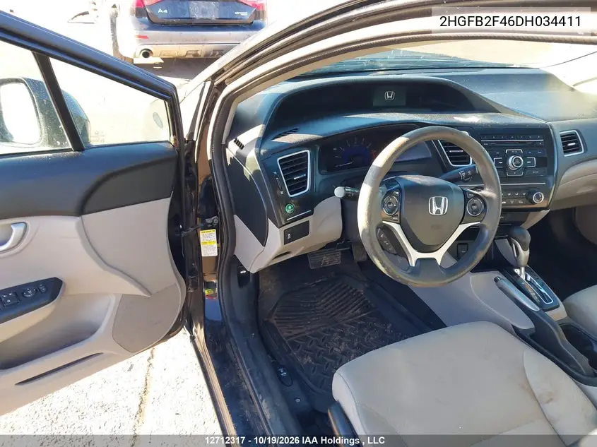 2013 HONDA CIVIC VIN 2HGFB2F46DH034411 — фото 20