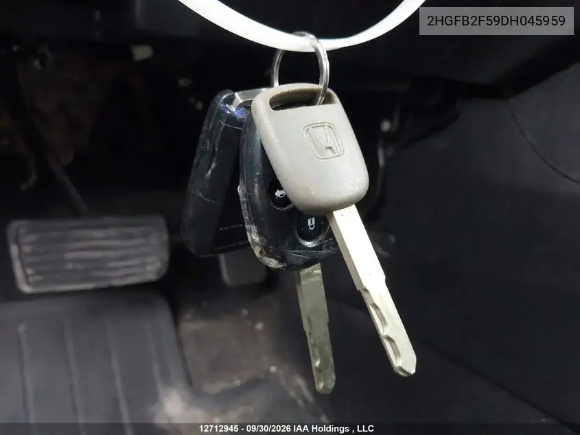 2013 HONDA CIVIC VIN 2HGFB2F59DH045959 — фото 11