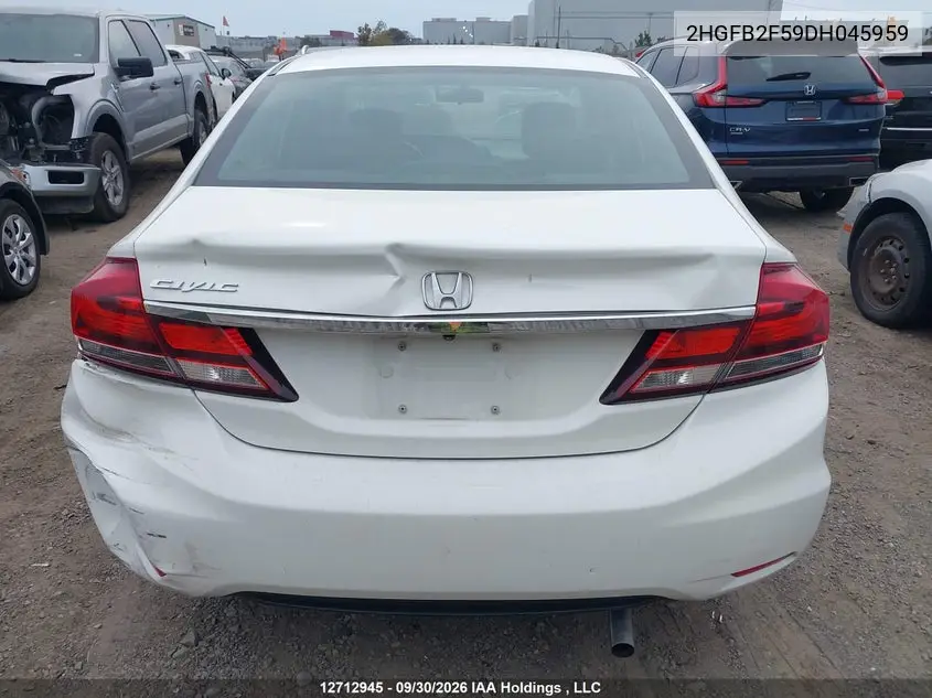 2013 HONDA CIVIC VIN 2HGFB2F59DH045959 — фото 16