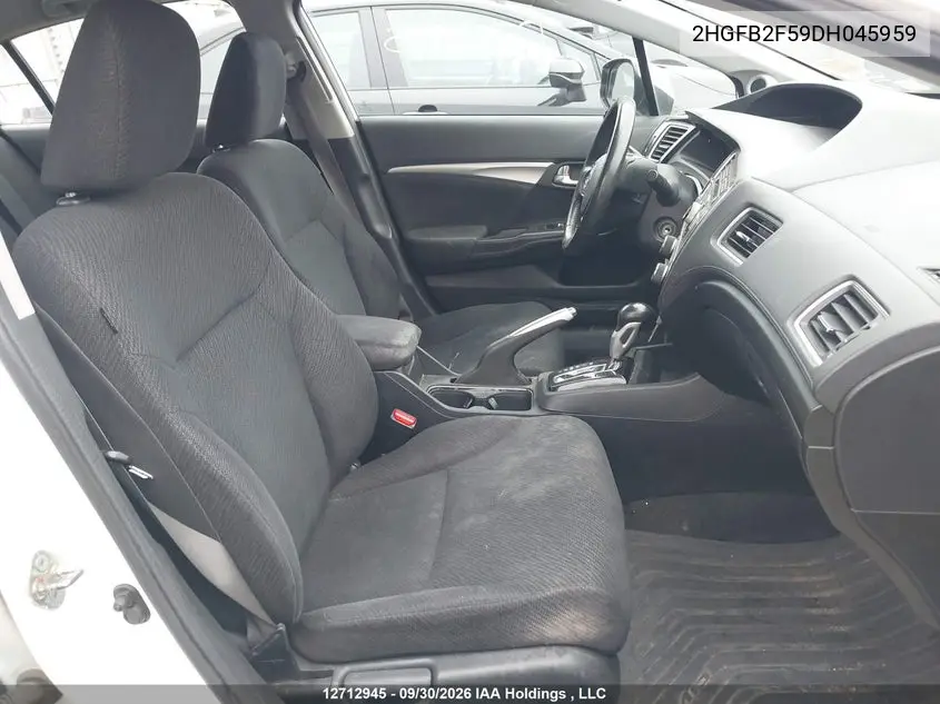 2013 HONDA CIVIC VIN 2HGFB2F59DH045959 — фото 5
