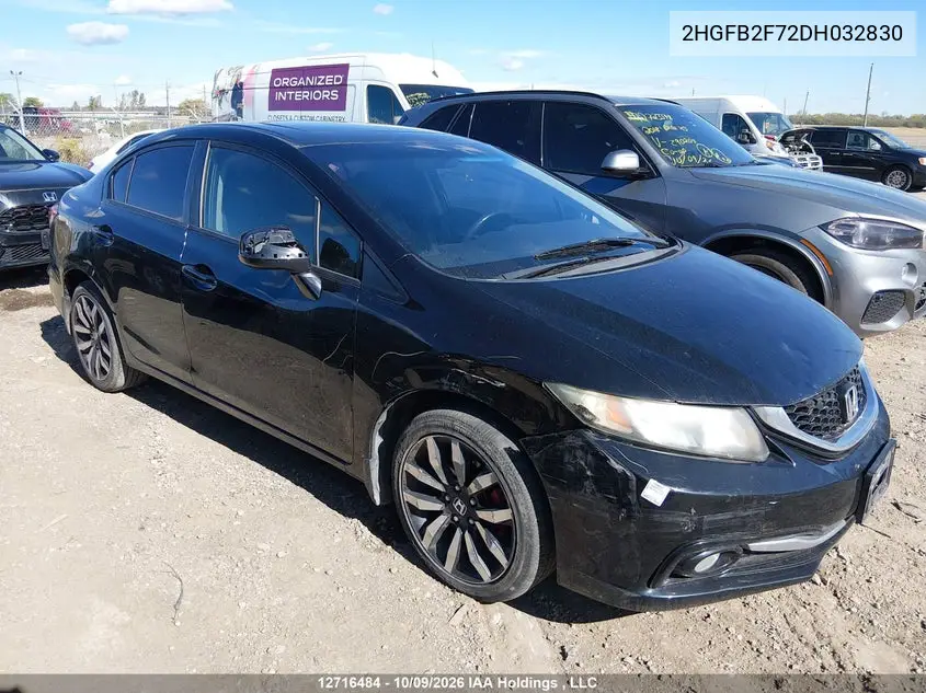 2013 HONDA CIVIC VIN 2HGFB2F72DH032830 — фото 13
