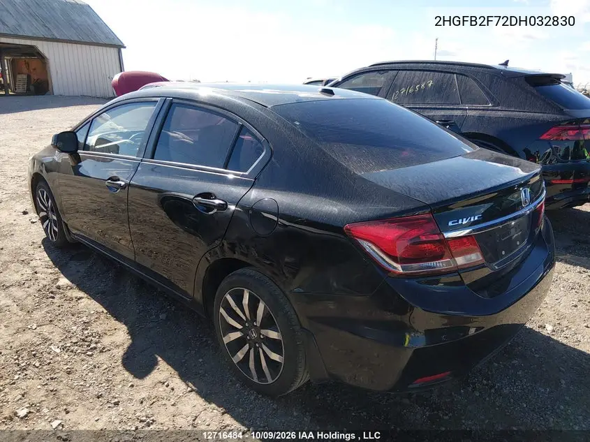 2013 HONDA CIVIC VIN 2HGFB2F72DH032830 — фото 14