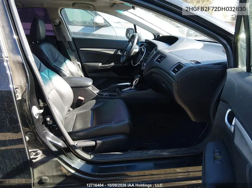 2013 HONDA CIVIC VIN 2HGFB2F72DH032830 — фото 5