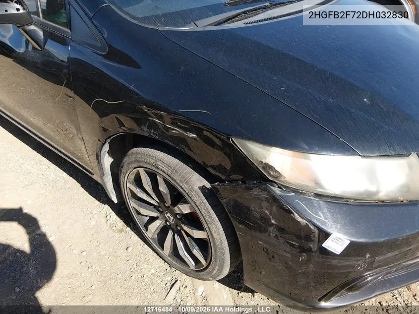 2013 HONDA CIVIC VIN 2HGFB2F72DH032830 — фото 6