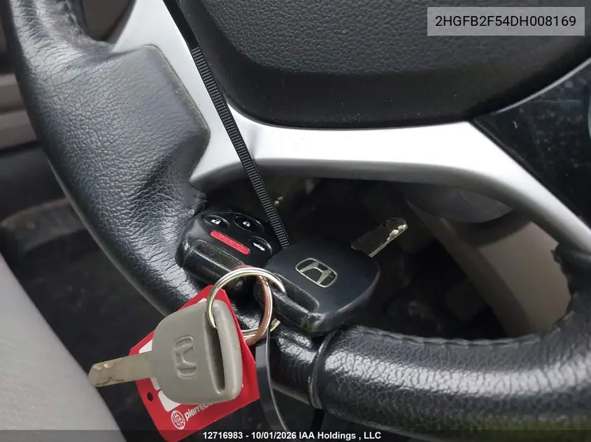 2013 HONDA CIVIC VIN 2HGFB2F54DH008169 — фото 11