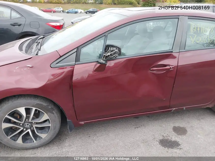 2013 HONDA CIVIC VIN 2HGFB2F54DH008169 — фото 21
