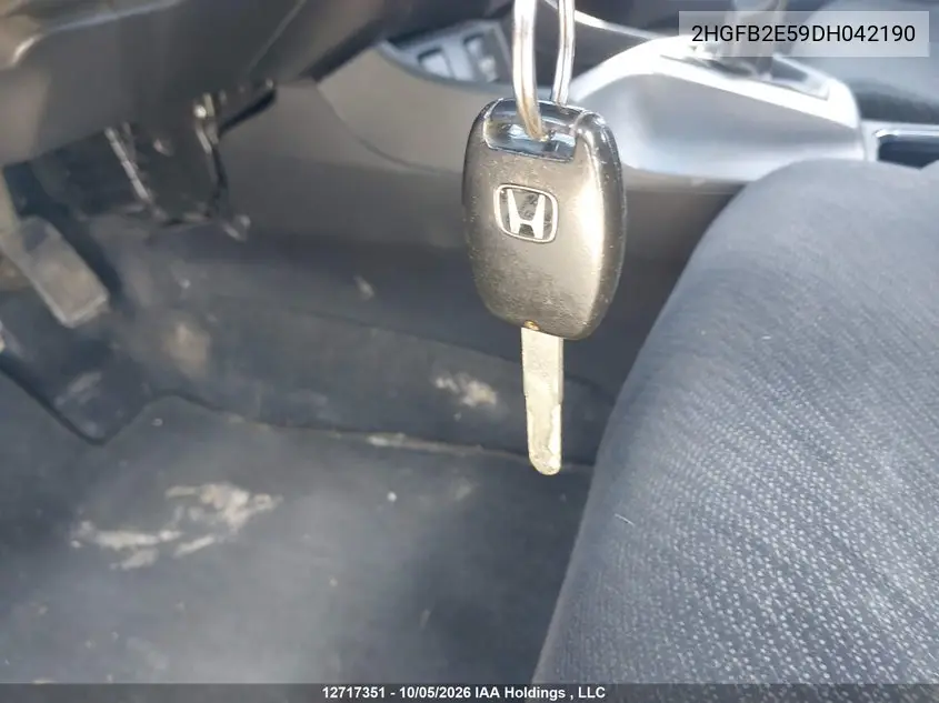2013 HONDA CIVIC VIN 2HGFB2E59DH042190 — фото 11