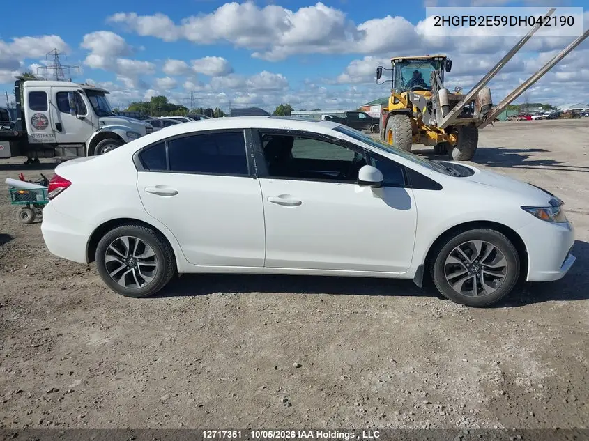2013 HONDA CIVIC VIN 2HGFB2E59DH042190 — фото 13