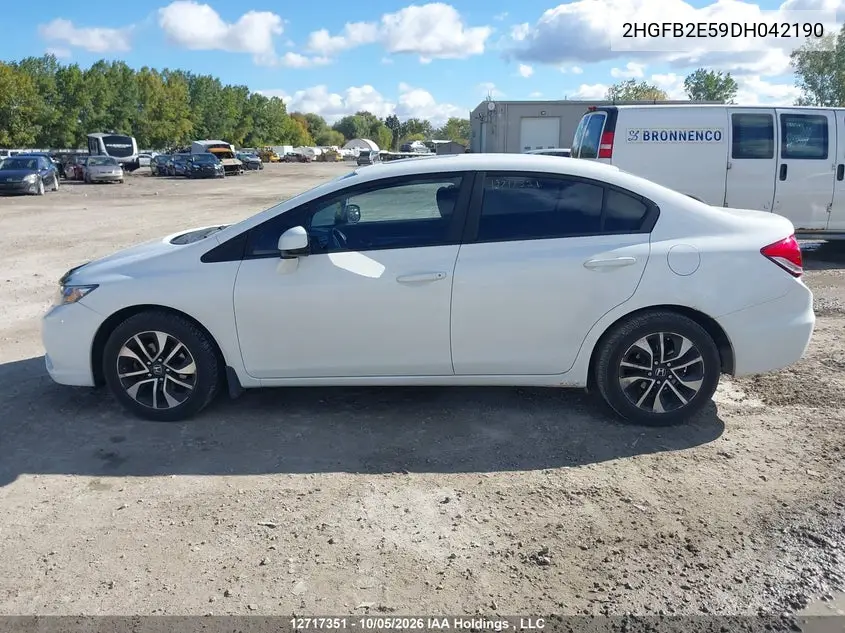 2013 HONDA CIVIC VIN 2HGFB2E59DH042190 — фото 14