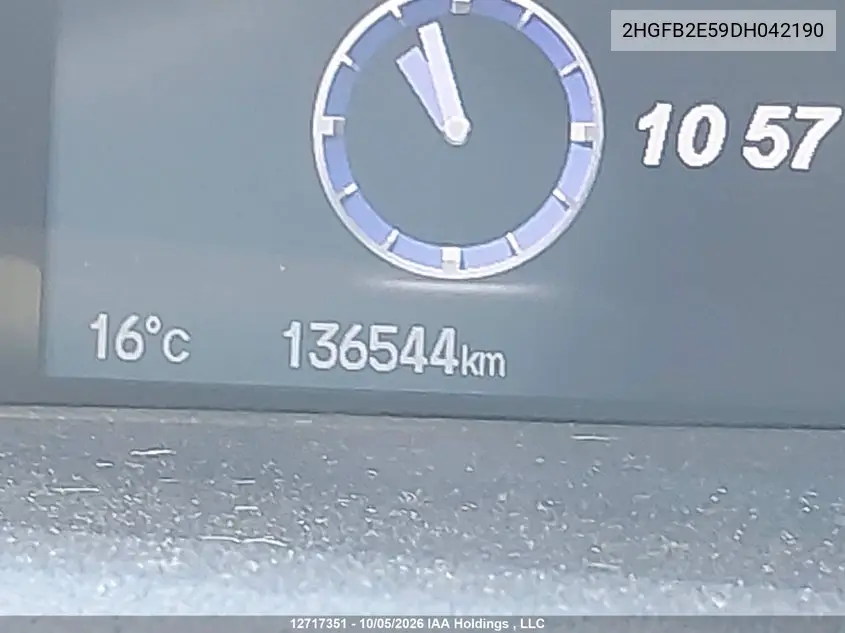 2013 HONDA CIVIC VIN 2HGFB2E59DH042190 — фото 15