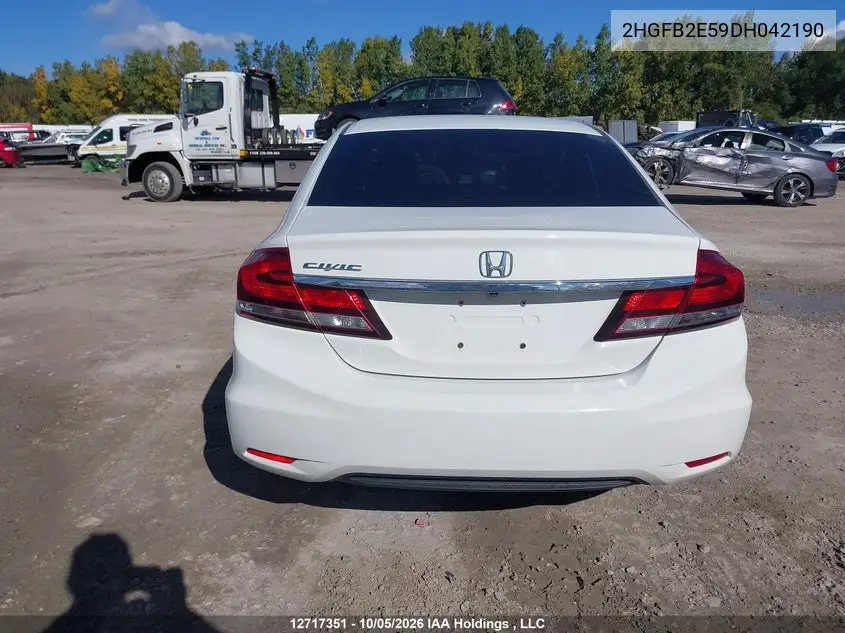 2013 HONDA CIVIC VIN 2HGFB2E59DH042190 — фото 16