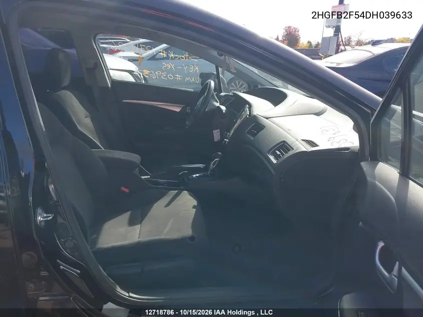 2013 HONDA CIVIC VIN 2HGFB2F54DH039633 — фото 6
