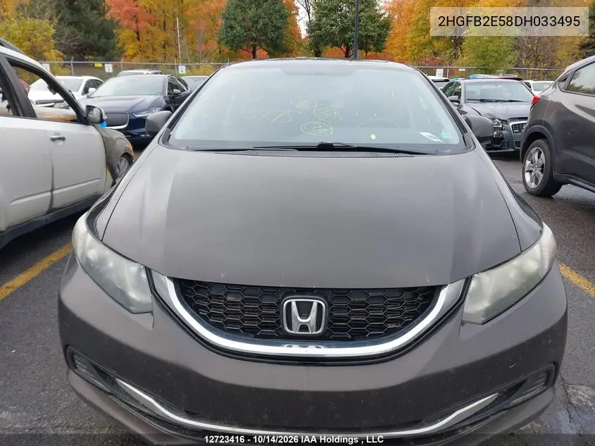2013 HONDA CIVIC VIN 2HGFB2E58DH033495 — фото 12