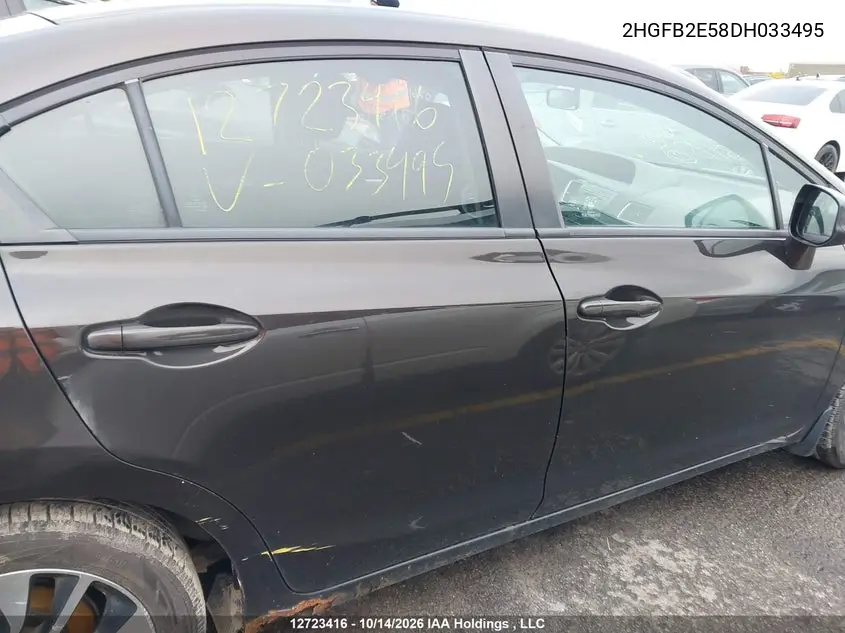 2013 HONDA CIVIC VIN 2HGFB2E58DH033495 — фото 13