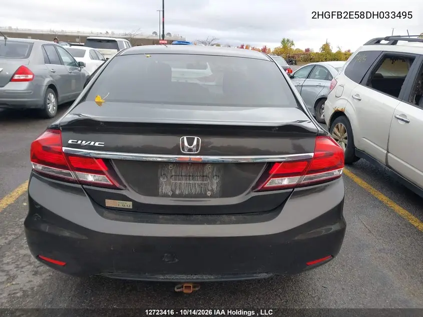 2013 HONDA CIVIC VIN 2HGFB2E58DH033495 — фото 16