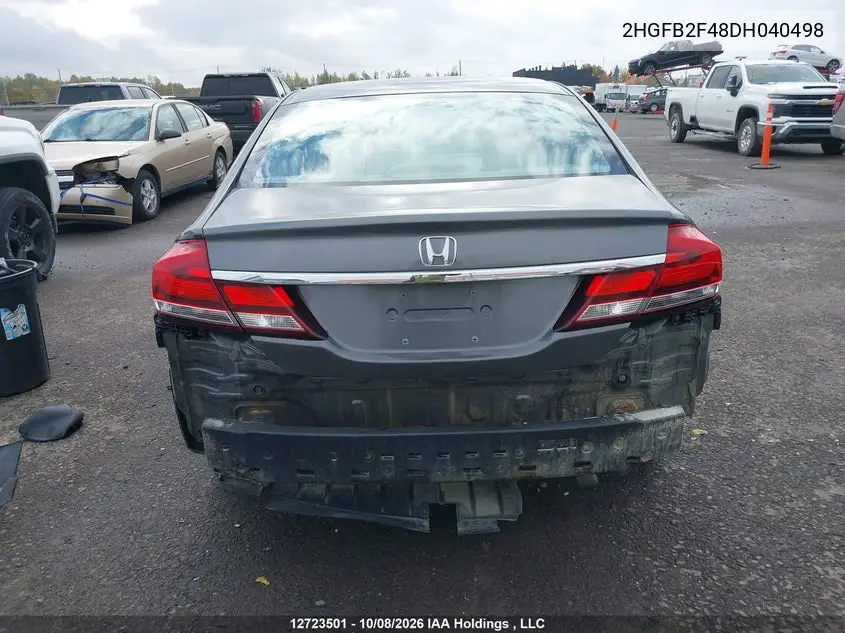 2013 HONDA CIVIC VIN 2HGFB2F48DH040498 — фото 16