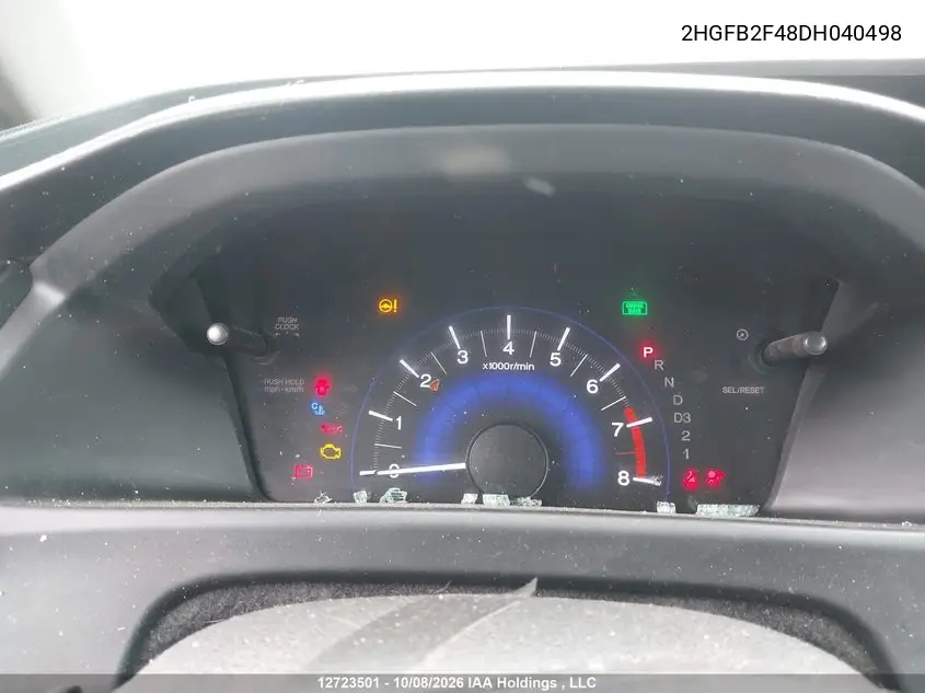 2013 HONDA CIVIC VIN 2HGFB2F48DH040498 — фото 7