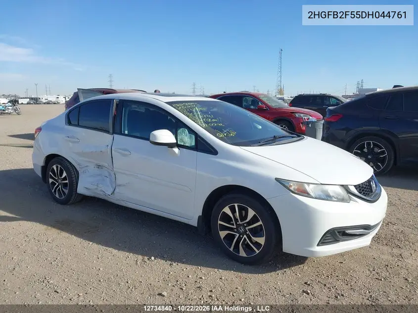 HONDA CIVIC 2013, VIN 2HGFB2F55DH044761