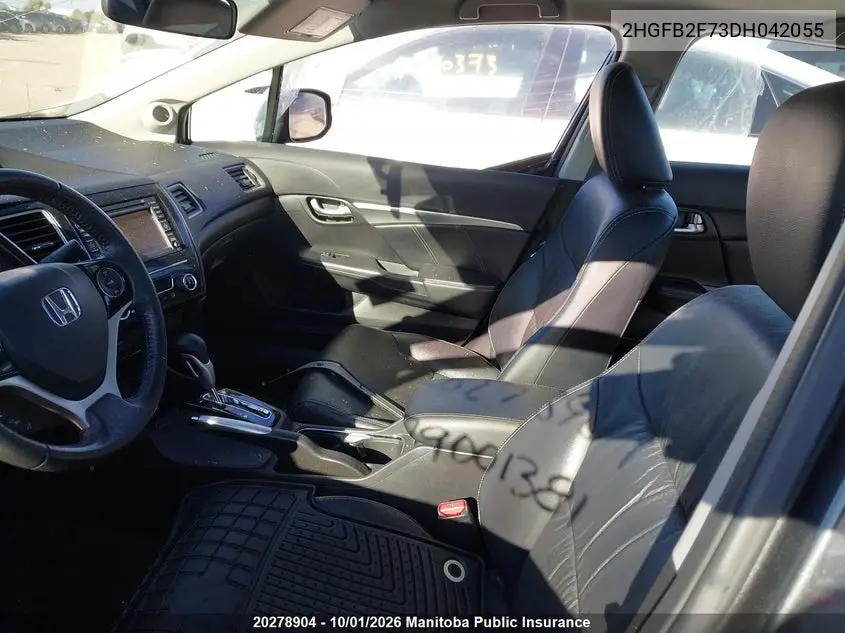2013 HONDA CIVIC VIN 2HGFB2F73DH042055 — фото 5