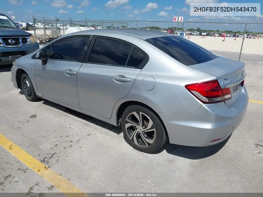 2013 HONDA CIVIC VIN 2HGFB2F52DH543470 — фото 3