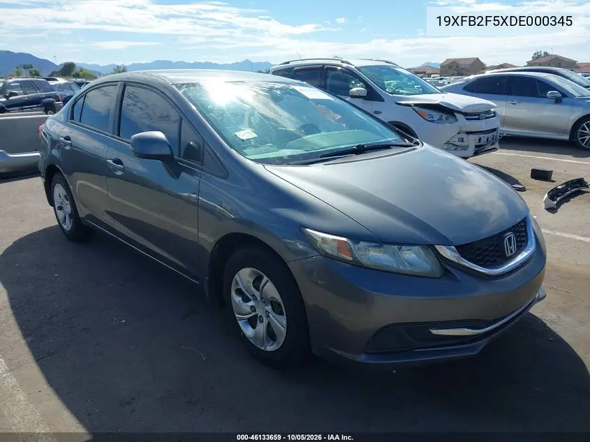 HONDA CIVIC 2013, VIN 19XFB2F5XDE000345