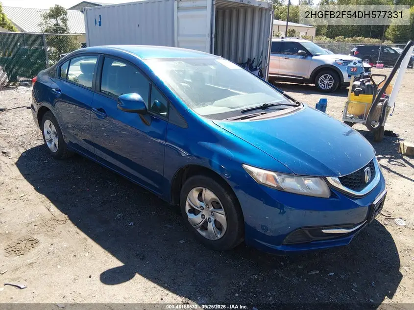 HONDA CIVIC 2013, VIN 2HGFB2F54DH577331