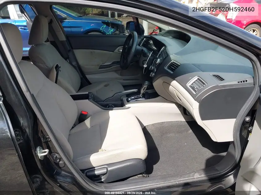 2013 HONDA CIVIC VIN 2HGFB2F52DH592460 — фото 5