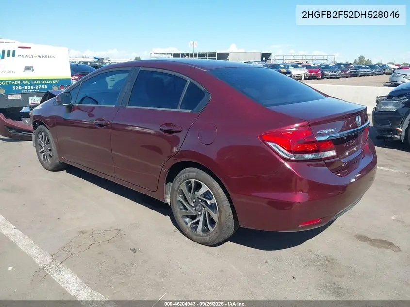 2013 HONDA CIVIC VIN 2HGFB2F52DH528046 — фото 3