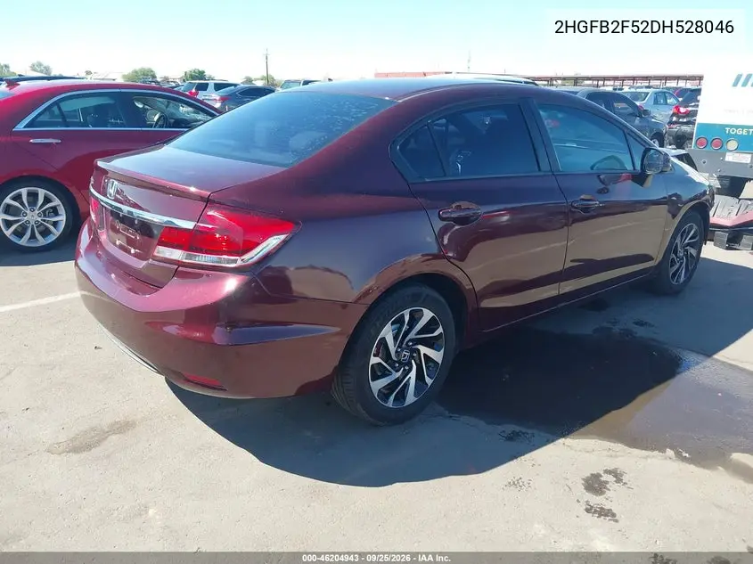 2013 HONDA CIVIC VIN 2HGFB2F52DH528046 — фото 4