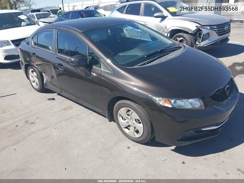 HONDA CIVIC 2013, VIN 2HGFB2F55DH593568