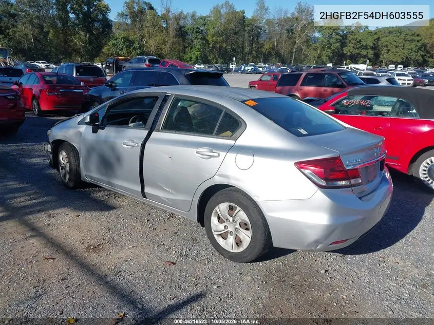 2013 HONDA CIVIC VIN 2HGFB2F54DH603555 — фото 3