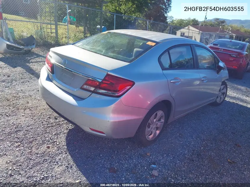 2013 HONDA CIVIC VIN 2HGFB2F54DH603555 — фото 4