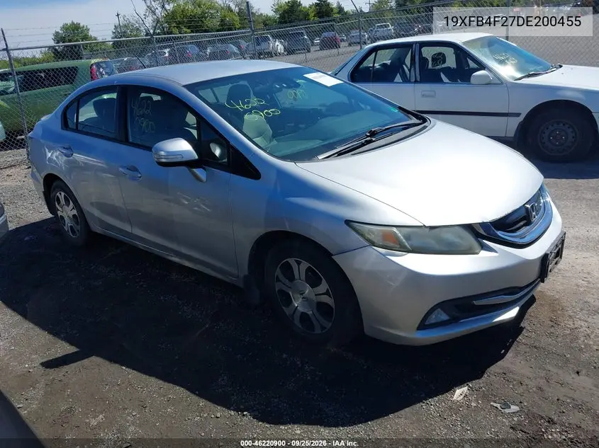 HONDA CIVIC 2013, VIN 19XFB4F27DE200455