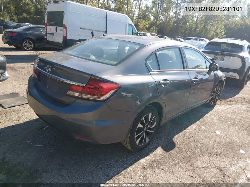 2013 HONDA CIVIC VIN 19XFB2F82DE281101 — фото 4