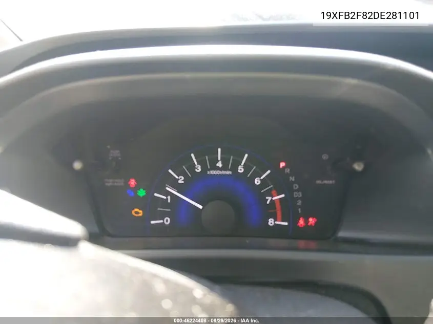 2013 HONDA CIVIC VIN 19XFB2F82DE281101 — фото 7