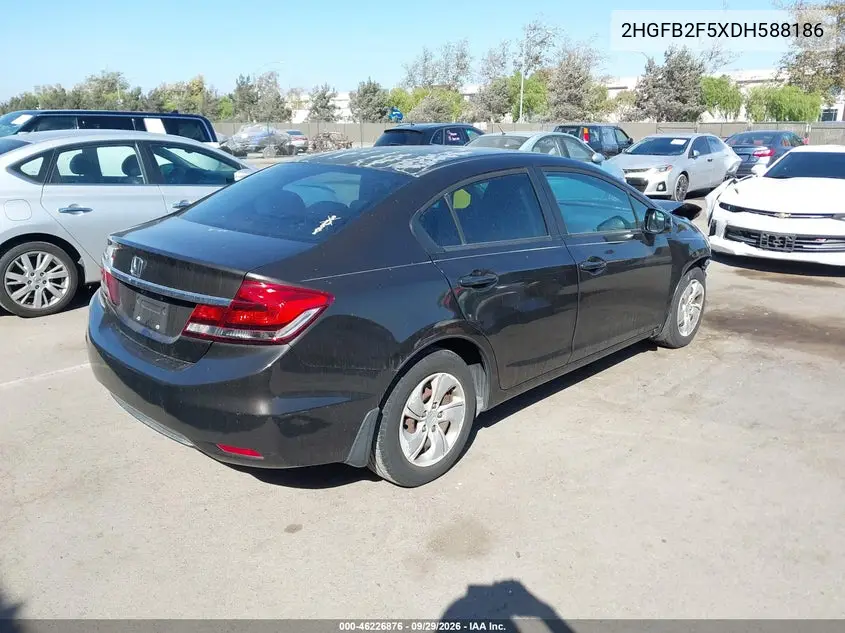 2013 HONDA CIVIC VIN 2HGFB2F5XDH588186 — фото 4