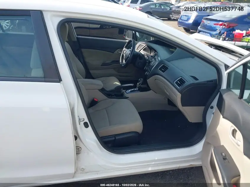 2013 HONDA CIVIC VIN 2HGFB2F52DH537748 — фото 5