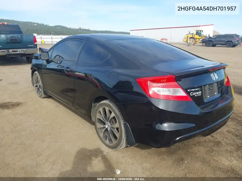 2013 HONDA CIVIC VIN 2HGFG4A54DH701957 — фото 3