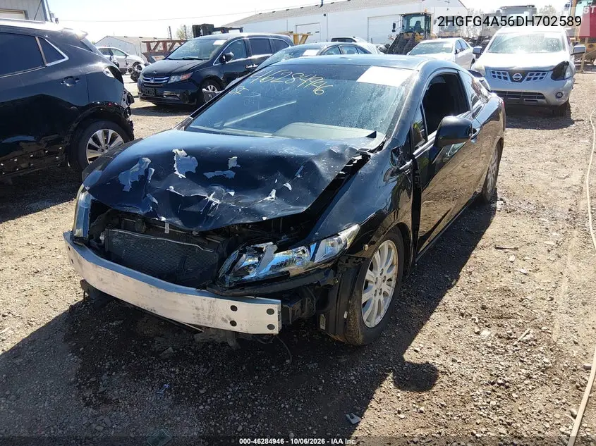 2013 HONDA CIVIC VIN 2HGFG4A56DH702589 — фото 2